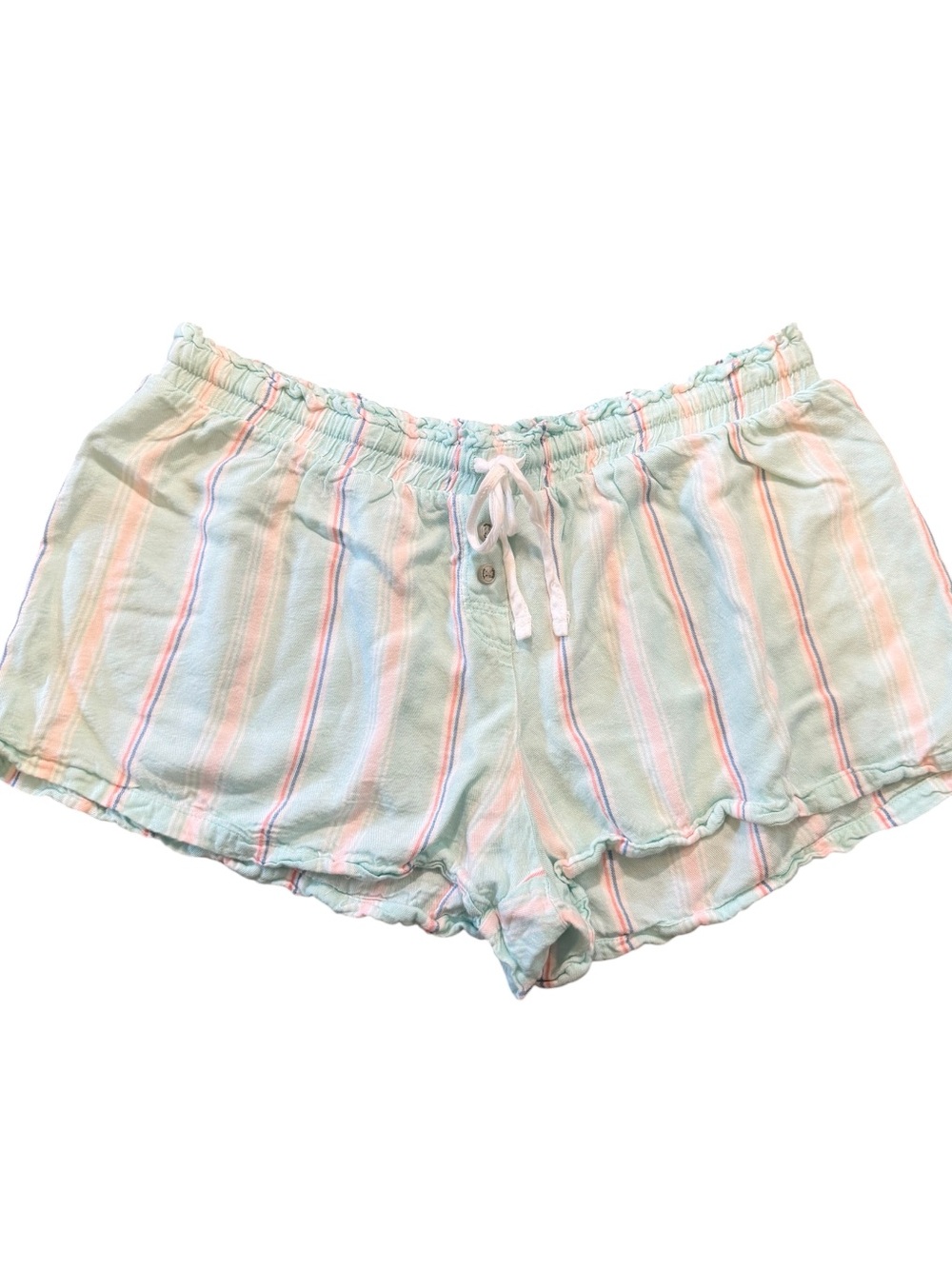 Splendid Light Mint Striped Drawstring Lounge Shorts
